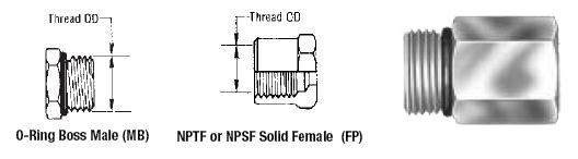 Male O-Ring Boss to Female Pipe NPFT