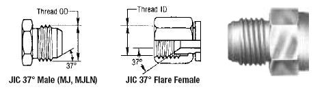 Male JIC 37 Flare to Female JIC 37 Flare